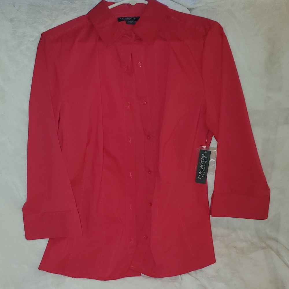 Covington Bold Red Button Down Shirt